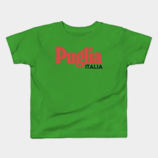 Puglia, Italia //Retro Typography Gift Design Kids T-Shirt